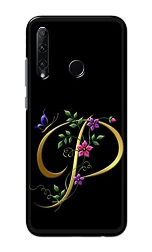 Image of Printed Hard Back Cover Case for Honor 20i | Huawei P Smart+ Plus 2019 | Honor 10i Back Cover (Alphabet P) -1803