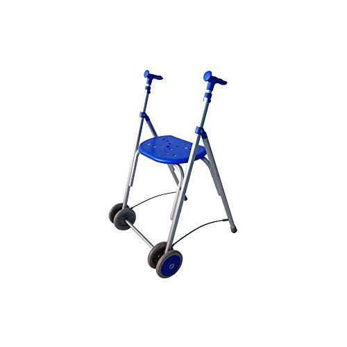 Forta fabricaciones - Andador de aluminio con asiento de FORTA Kamaleón - Azul, Sin ruedas traseras, Sin cesta