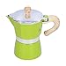 Ekspres do kawy na kuchence, kolorowy kubański ekspres do kawy 4 filiżanki Moka Pot Klasyczny włoski garnek do espresso do cappuccino(Green)