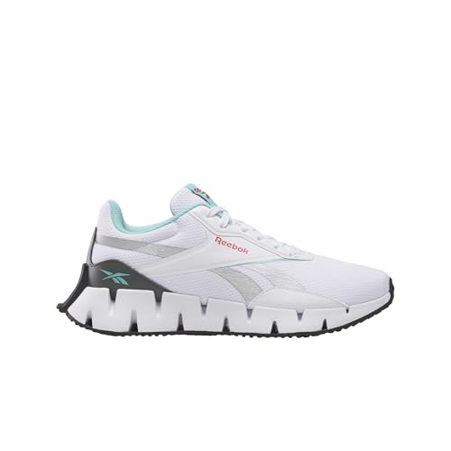 Reebok Women's Zig Dynamica STR Sneaker, Footwear White/AI Aqua/Grey5, 8.5