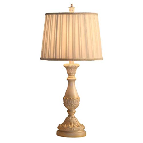 Lampe de chevet blanche en résine sculptée chic pour table de salon