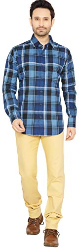 Image of Men's Regular Fit Full Sleeve Cotton Casual Shirt