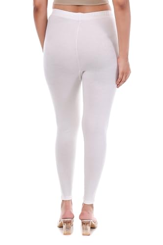 Image of TPF Women Solid Cotton Lycra Stretchable Leggings | Comfortable Ankle-Length Slim Fit Leggings for Women & Girls | Soft, Breathable Wear Bottoms