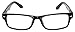 OWL Retro Fashion Non Prescription Fashion Glasses Narrow Rectangular Black Frame Eyeglasses Clear Lens