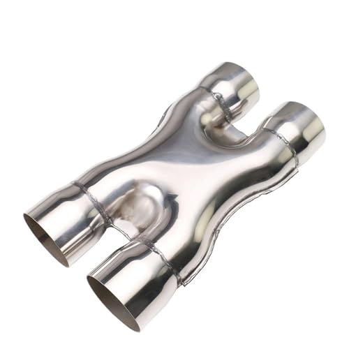 X-Pipe 3 pouces en acier inoxydable 409 - Adaptateur d'échappement universel à 4 voies
