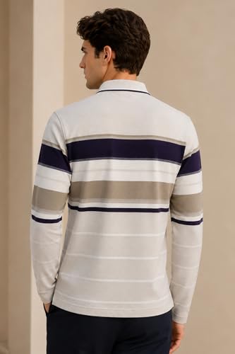 Image of Full Sleeve Polo T Shirt for Men Cotton with Pocket and Collar - Regular Fit Tshirt
