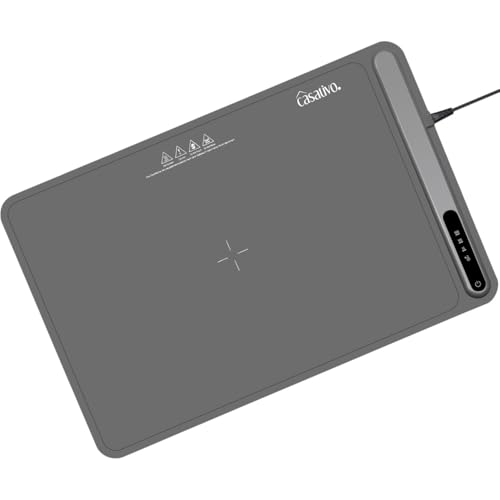 Casativo 2er-Set Professionelle Silikon-Warmhalteplatte (250W): Elektrische Heizmatte (61x40cm) rollbar, 55-100°C einstellbar, Flexibles Warmhalten von Speisen
