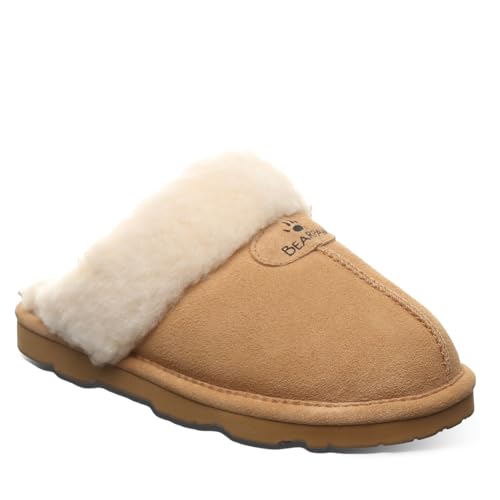 Image of BEARPAW Women's Loki Slip-On Slippers | Suede Upper | Comfortable Indoor & Outdoor Shoes for Women | Multiple Sizes & Colors