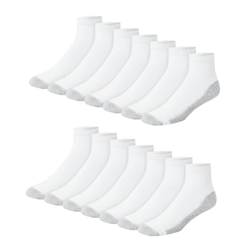 Hanes Double Tough Ankle Socks Moisture Wicking Socks, Multipack