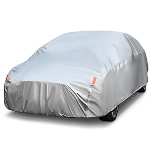 Car Cover Waterproof Full Car Cover Outdoor Indoor Car Cover,All Weather Rain Snow UV Dust Protection Hail Protector for Automobiles,Fit Sedan Length (185″-193″/470-490 cm)