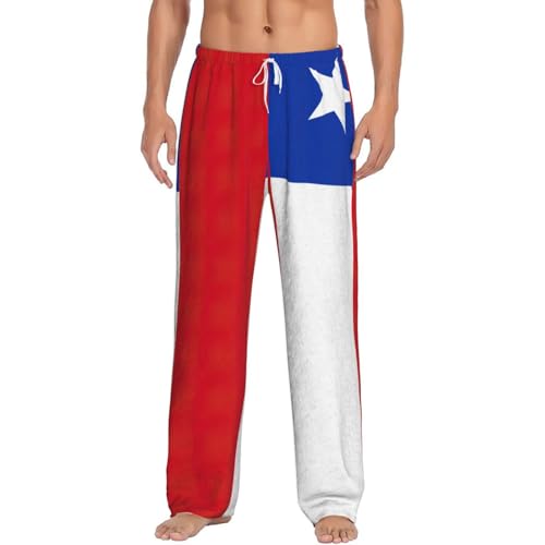 Pantalon pyjama homme drapeau Chili pour retrouver la chaleur de vos souvenirs à la maison