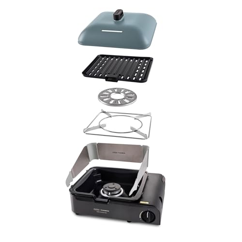 CADAC Van Cook FFD Combo - BBQ Compact de Camping avec Protection FFD, Grille GreenGrill & Porte-Percolateur - Idéal pour Camping-Car, Caravane & Extérieur -...