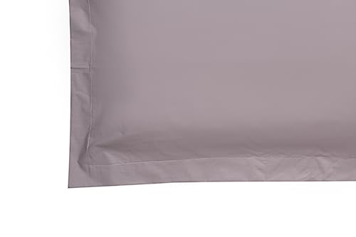 Smart Deco Home Complete Bed Sheet Set 100% Pure Cotton Percale Double Bed with Pillowcases 3 Shuttlecocks Made in Italy Smoke Grey - Image 3