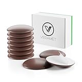 VERAMET® Türstopper Wand selbstklebend Ø 40 mm Bronze [10 Stück] - Wandpuffer als perfekter Schutz für Wand und Tür - Türpuffer Wandschutz als Türstopper für Türklinken gegen Türanschlag
