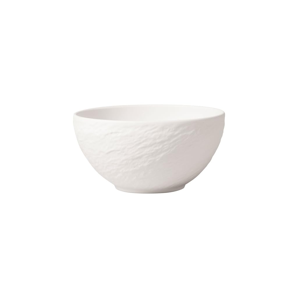 Villeroy & Boch Manufacture Rock Blanc Rice Bowl, 20.25, Premium Porcelain, White, 1 Count (Pack of 1)