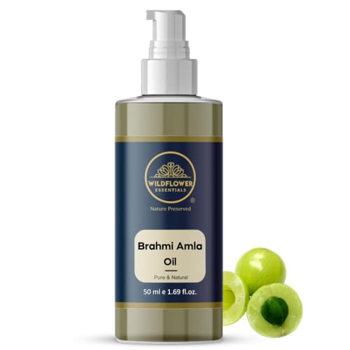 Image of Brahmi Amla Oil for Face, Skin, Hair, Body & Hydration, Pure & Natural (50ml)