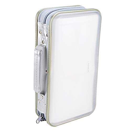 Carteira para CD DVD, Wismart com capacidade de 96 graus resistente e resistente para armazenamento de DVD, capa para CDs e CDs, carteira para DVD, carteira para DVDs, porta-mídia Blu-ray, capacidade 96 (transparente)