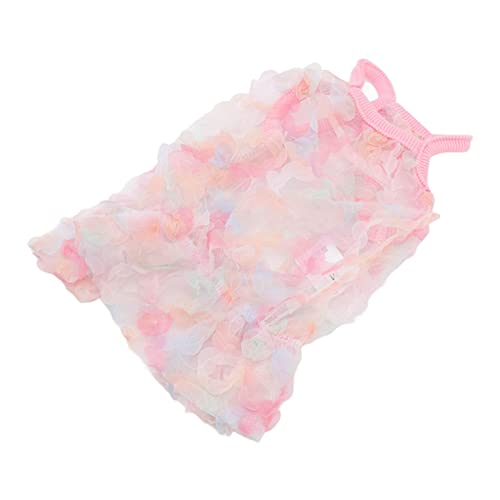 Vestido de suspensório para animais de estimação, saia de flor de animal de estimação de acrílico fo