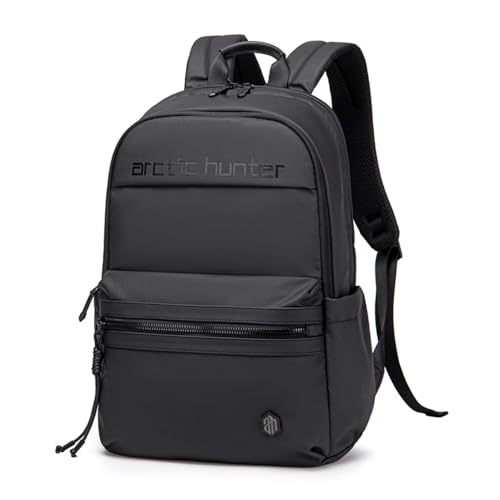 ah arctic hunter Slim Backpack for Men Business Backpack 21L Upto 15.6'' Laptop Backpack Stylish Lightweight Compact Water-resistant Office Laptop Bag for Travel Daypack College, Black