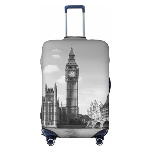London Print Suitcase Cover Luggage Protector Washable Elastic Fashionable Travel Gear Cover