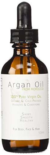 100% Moroccan Argan Oil - 50ml - All-Natural, Virgin, 100% Pure and Organic - Larger Bottle
