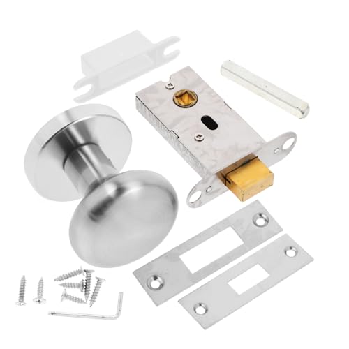 WOONEKY Cerradura Invisible sin Llave de Acero Inoxidable Pomo Giratorio para Puertas y Armarios Interiores Diseño Moderno para Dormitorio y Baño