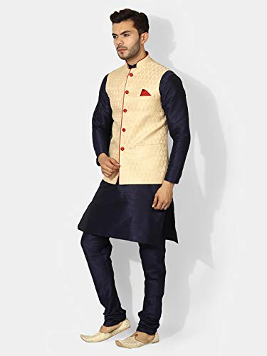 Image of UnM Men Silk Blend Classic Kurta Set