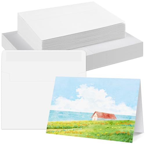 AZUREAL 30 Sets Watercolor Cards with Envelopes 300 GSM Acid-Free Watercolor Paper Cards Foldable Blank Watercolor Cards with Envelopes for Wedding Invitations Thank You Notes DIY Projects
