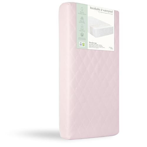 Evolur Wondernap Baby Mattress in Pink, Fits All Standard Cribs and Toddler Beds, Dual Sided Support, Green Guard Gold &amp; BSA Certified, Easy Removable and Washable Cover