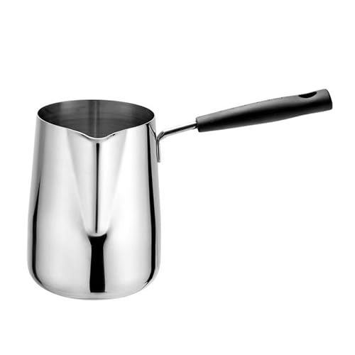 Cabilock 1Pc Stainless Steel Milk Cup with Ergonomic Handle for Frothing Heating Milk for Home