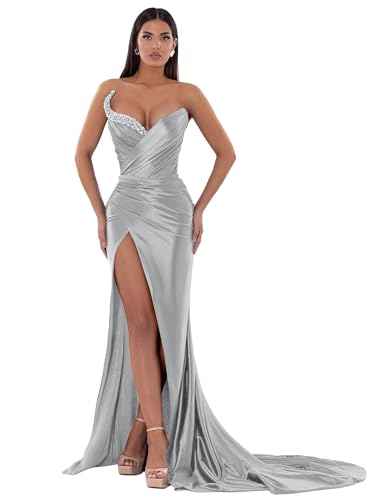 Sparkly Beaded Prom Dress for Women Long Mermaid Bridesmaid Dress...