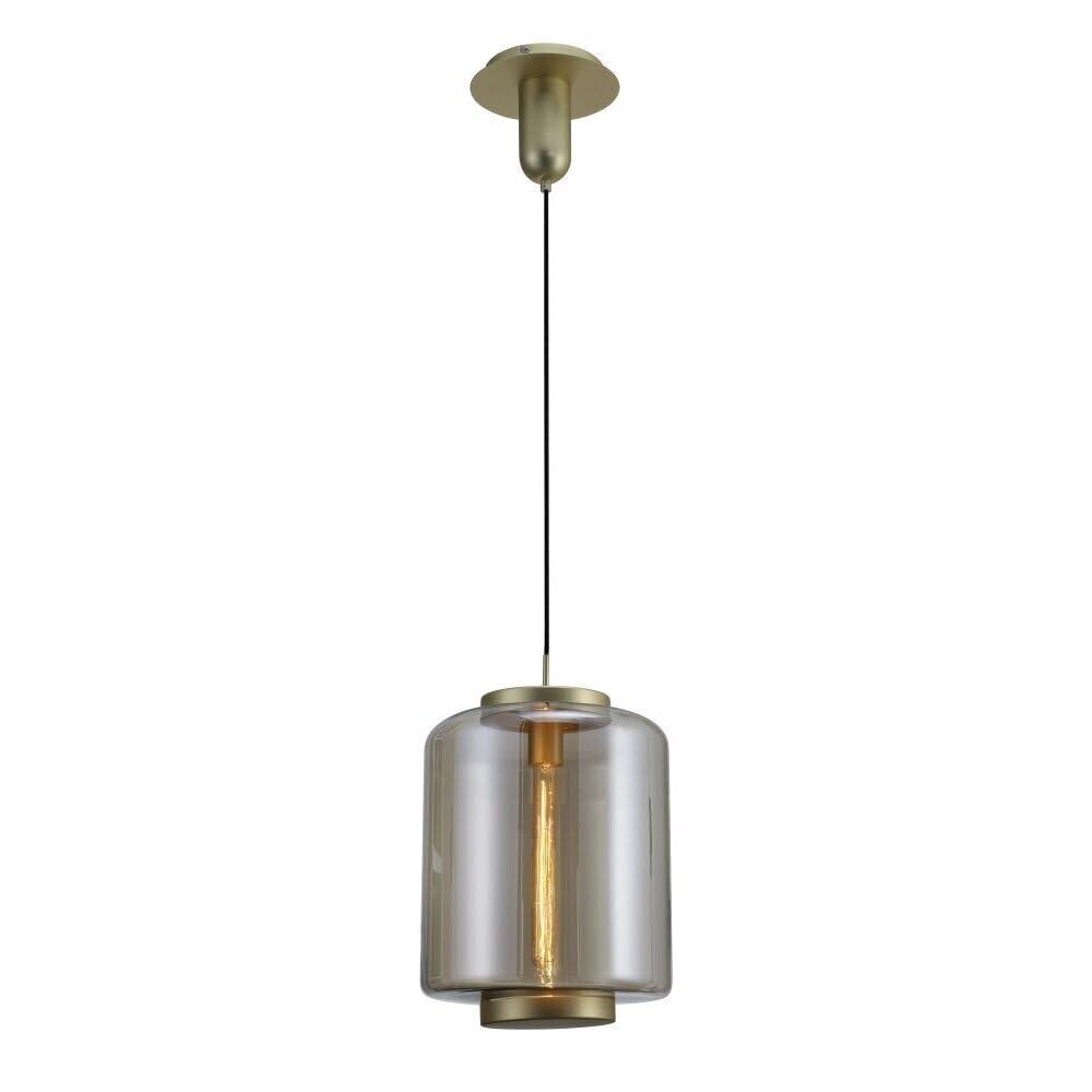 Generico Lampadario in vetro sospensione design moderno bronzo 1 luce per salotto, soggiorno, camera da letto, ingresso, corridoio, cameretta, sala da pranzo MN-47