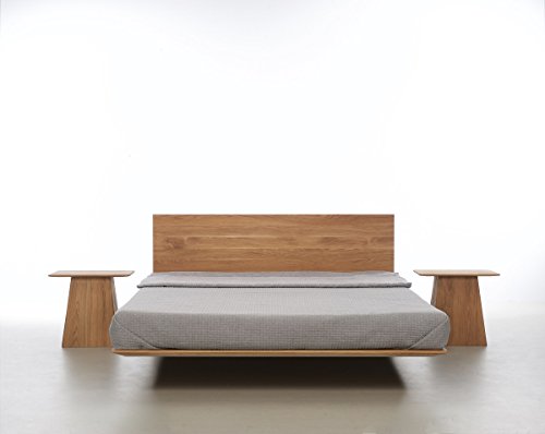 MAZZIVO Nobby Hochwertiges Holz Bett schlicht & zeitlos filigran modern edel & elegant - italienisches Design 120 140 160 180 200 Überlänge Eiche Erle Buche Esche Kirschbaum (Erle, 180 x 200 cm) – Bild 5