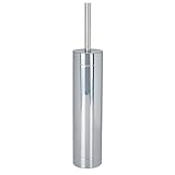 Bath Bliss Toilet Brush with Weighted Base | Slender Design | 360 Degree Brush | Bathroom Cleaning | Chrome