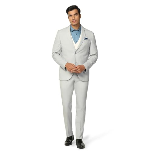 Image of blackberrys Men's Slim Fit Checked 3-Piece Suit