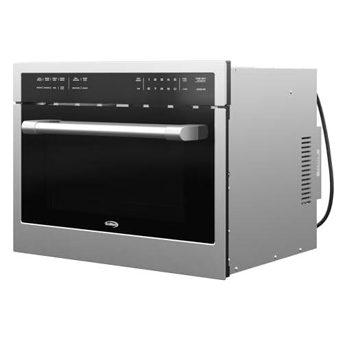 Image of KoolMore 24 Inch Built-in Convection Oven and Microwave Combination with Broil, Soft Close Door, 1000 Watt Power, Stainless Steel Finish, Touch Control LCD Display