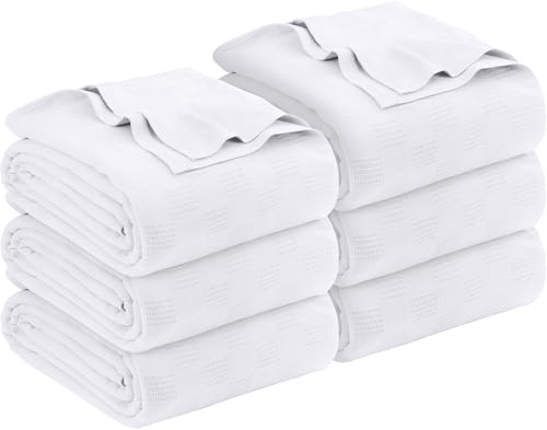 Utopia Bedding White 100% Cotton Blanket [King Size - 90x108 Inch...