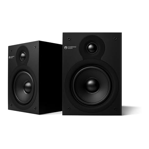 Cambridge Audio SX-50 Bookshelf Speaker | 100 Watt Home Theater Compact Speaker Pair (Matte Black) Cover