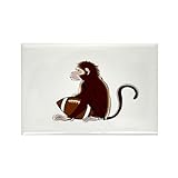 CafePress Football Monkey Rectangle Magnet, 3'x2' Refrigerator Magnet