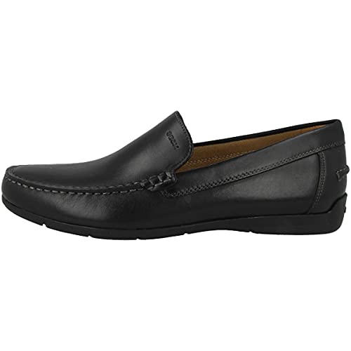 Geox U Siron A, Mocasines Hombre, Negro, 46 EU