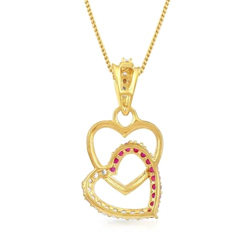 Image of Malabar Gold & Diamonds Heart Pendant for Women 22k Gold | 22 kt (916) BIS Hallmark Gold Pendant for Birthday, Wedding, Anniversary & Valentine's Day Gift