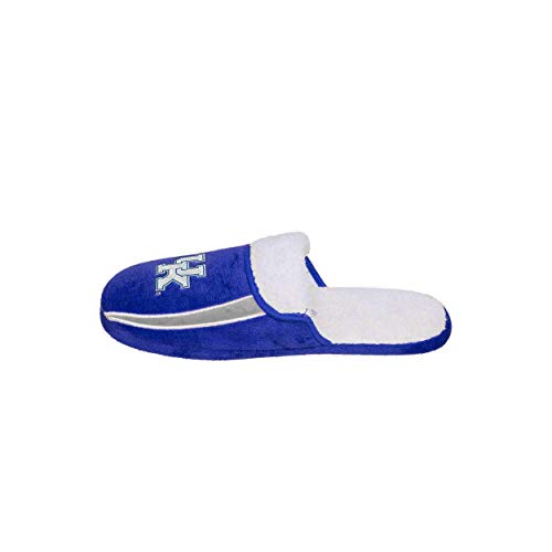 Image of FOCO mens NCAA College Team Logo Sherpa Moccasin Slippers