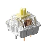 An In-Depth Review Of Top Quietest Mechanical Keyboard Switches On The Market  25 Keychron Super Switch - 110PCS Banana Tactile Mechanical Keyboard Switches, Factory Pre-Lubed, 57gf Actuation, Double-Stage Spring, 5-Pin Hot-Swappable, SMD LED Compatible for Gaming & Office