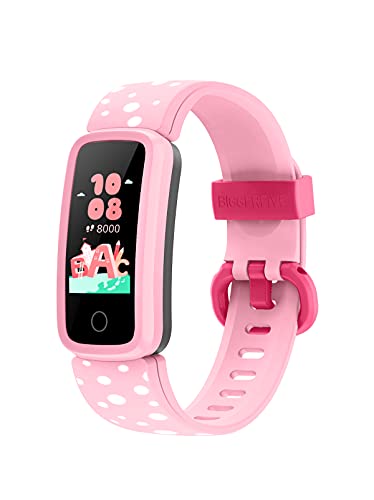 BIGGERFIVE Vigor Kids Fitness Tracker Watch for Boy Girl Age 5-15, Pattern Activity Tracker, Heart Rate Sleep Monitor, Pedometer Watch, IP68 Waterproof Calorie Step Counter Watch with Alarm Clock