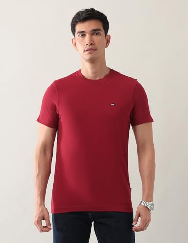 Image of Arrow Sport Men's Pure Cotton Solid T-Shirt