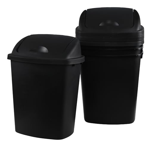Canecas de basura plásticas 6 galones negras 4 unidades miniatura 7