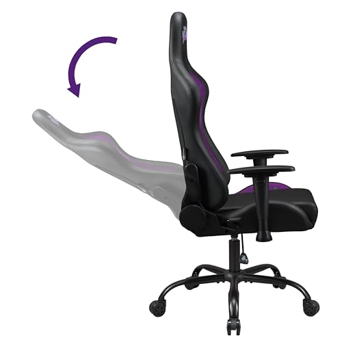 Joker - Gaming Stuhl oder Bürostuhl, Gamer Sessel für Erwachsene, Bequeme Sitzfläche, integrierte Kopfstütze, Armlehnen und Höhe verstellbar, ergonomische Rückenlehne - Schwarz.