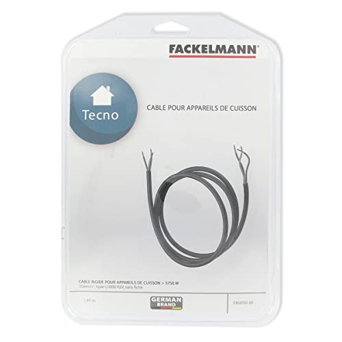 Cable de cocina rígido de caucho negro resistente Fackelmann 2