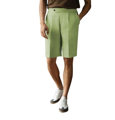 Men's Short Linen Pants Men Trousers Casual Pants Lightweight with Pockets Fit Pants2