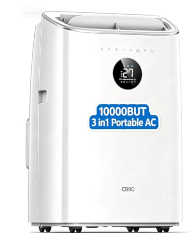 Portable Air Conditioners, 10000 BTU Air Conditioner Portable for Room up to 450 Sq. Ft., 3-in-1 Portable AC Unit with Digital Display, Remote Control, Window Installation Kit, 24H Timer, Sleep Mode